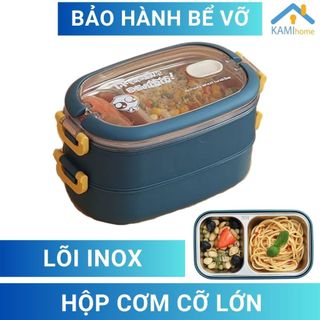 Hộp đựng cơm inox giữ nhiệt 2 tầng chia ngăn nắp chống tràn mã 2800x
