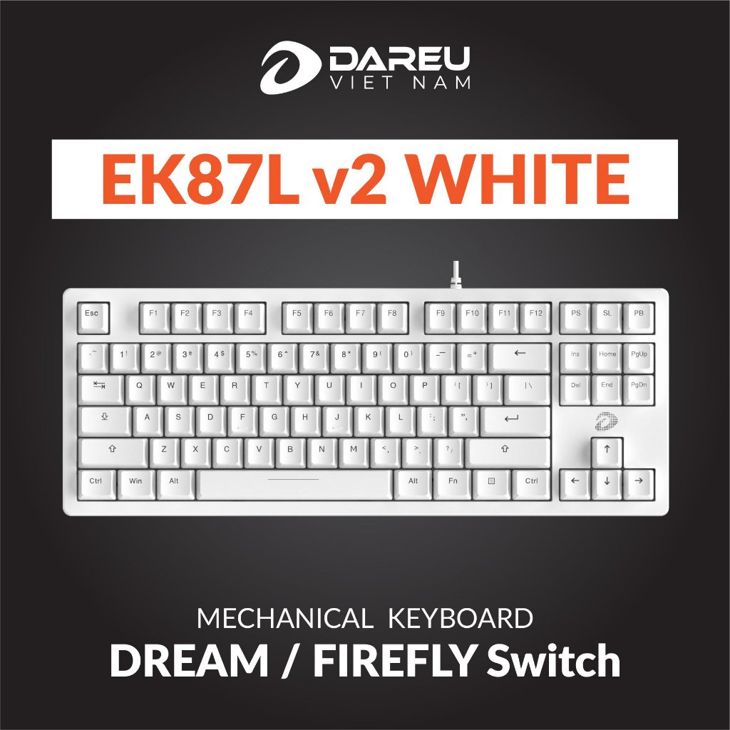 Bàn phím cơ Gaming DAREU EK87 / EK87L - Black ( Blue/ Brown/ Red switch) | BigBuy360 - bigbuy360.vn