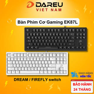 Bàn phím cơ Gaming DAREU EK87 / EK87L - Black ( Blue/ Brown/ Red switch)
