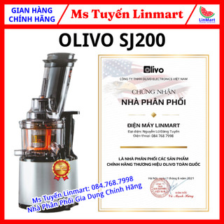 Máy Ép Chậm OLIVO SJ200 - Ép Trái Cây Hoa Quả, Siêu Kiệt Bã, Dễ Vệ Sinh (olivo sj 200, sj210)
