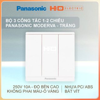 Bộ 1 2 3 4 Công tắc Panasonic Moderva WMF Màu Trắng