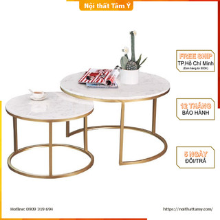 Bộ 2 bàn trà sofa mẹ bồng con ✌free ship hcm✌ bàn trà sofa cao cấp thương hiệu nội thất tâm ý