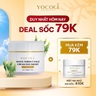 Kem Dưỡng Trắng Da Mặt YOCOCI Dưỡng Ẩm, Chống Lão Hóa,Se Khít Lỗ Chân Lông White Perfect Face Cream Day Night 20g