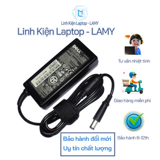 Sạc laptop dell chân to, chân nhỏ 19.5v- 4.62a 90wh tặng dây nguồn - bh 6-12 tháng - lỗi đổi mới