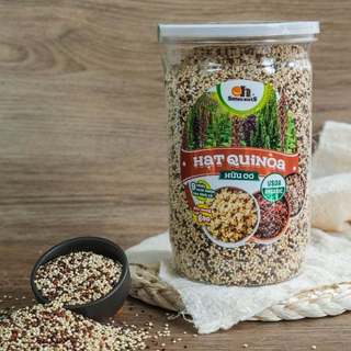 Hạt Quinoa Trắng Hữu Cơ Smile Nuts Hộp 500g - Nhập Khẩu Từ Peru - Happy Life 4U