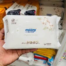  Khăn Giấy Ướt Moony Natural-Nội Địa Nhật 50 tờ không mùi 