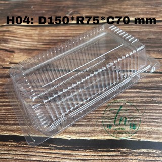 100 Hộp Nhựa Trong  H04 đựng thực phẩm dùng một lần
