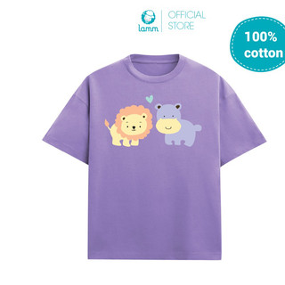 Áo thun trẻ em in hình hoạ tiết động vật cute sư tử, hà mã, hươu cao cổ, cá voi, llamma by Lamm