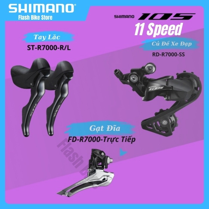 Shimano 105 R7000 Mini Groupset Bộ Truyền Động 2x 11 Tốc Độ Tay Lắc , Củ Đề SS , Gạt Đĩa Dành Cho Xe Đạp Road