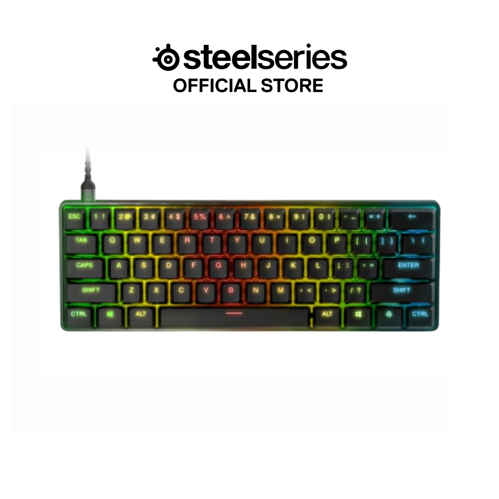 Bàn phím gaming có dây SteelSeries  Apex 9 Mini kích thước 60%, switch quang học OptiPoint, Bảo hành 1 năm