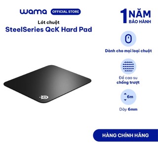 Lót chuột SteelSeries QcK Hard Pad chất liệu nhựa Polyethylene 32x27cm, chống trượt, chống thấm, bảo hành 1 năm