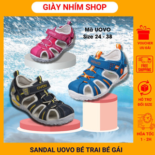 Dép Y Khoa Cho bé Lót Đế Chỉnh Hình Bàn Chân Bẹt UOVO Sandal Bít Mũi bé Trai Gái đi học cao cấp ST36