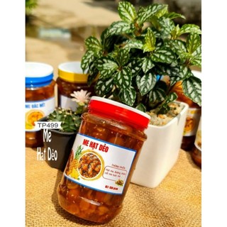 Ăn vặt mê ly me hạt dẻo có mè rang có vị chua ngọt,hạt dẻo mềm dai nhẹ.550gr/keo