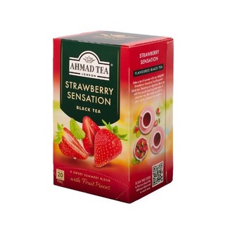 Trà Đen Túi Lọc Ahmad Strawberry Sensation - Trà Ahmad Dâu Tây Hộp Giấy Bao Thiếc 40g