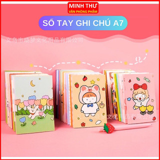 Sổ tay mini A7 họa tiết dễ thương, ghi chép từ vựng, công thức tiện lợi mang theo/Sổ tay A7 ghi chép cho học sinh