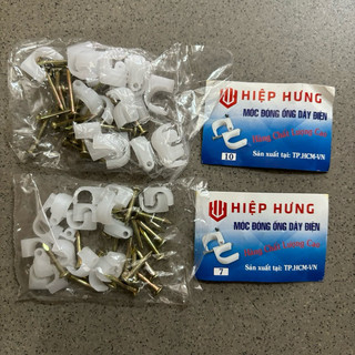 Đinh móc đóng dây điện - móc nhựa đóng đinh nhiều size: 7mm, 10mm