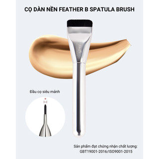 Cọ dẹt ngắn dàn nền ánh bạc feather b - cọ spatular ver 1 - cọ trang điểm - cọ make up