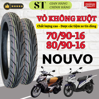 Cặp Vỏ Không Ruột Xe Nouvo - Vỏ Trước 70/90-16- Vỏ Sau 80/90-16
