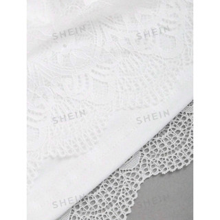 [ORDER SHEIN]Chân Váy Phối Ren Cột Nơ