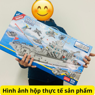 [1560 chi tiết] Đồ chơi lắp ráp City Tàu Chiến Hải Quân 25 cách chơi và 8 mô hình chiến hạm cung cấp bởi FRANK