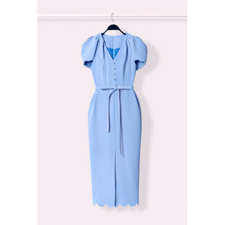 BEUCLOSET - Đầm cổ tim vai xếp phối dây eo