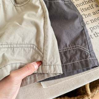Quần Short Thô Mềm Viền Chỉ Cho Bé