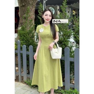 Đầm linen dáng xoè nhẹ