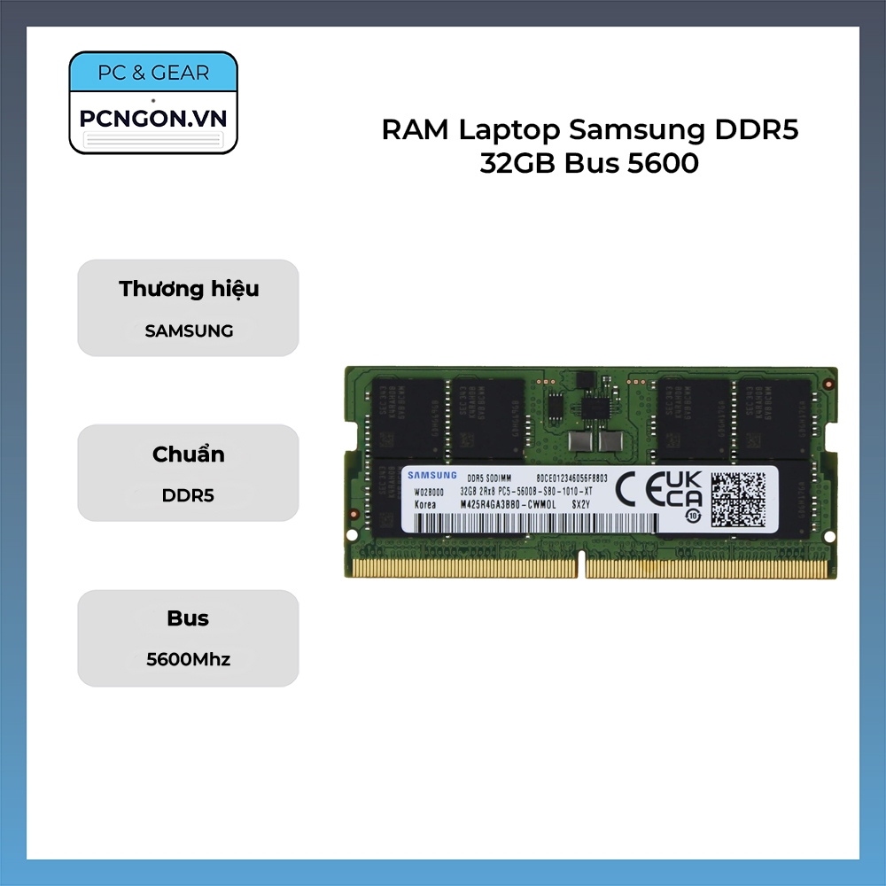 [PCNGON] RAM Laptop Samsung DDR5 32GB Bus 5600