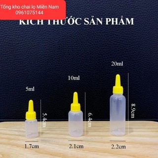 Lọ nhựa combo 100sp ống nhựa hút mụn, máu bầm 5ml,10ml