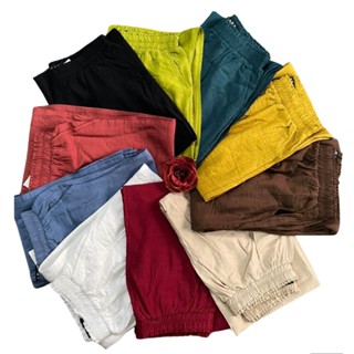 Quần vải đủi nữ ống rộng chất lụa tơ đũi xước cạp thun co giãn