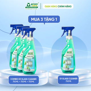  Xịt lau kính Green Care Professional làm sạch bụi bẩn, dầu mỡ, tự phân hủy sinh học 750ml GlassCleaner