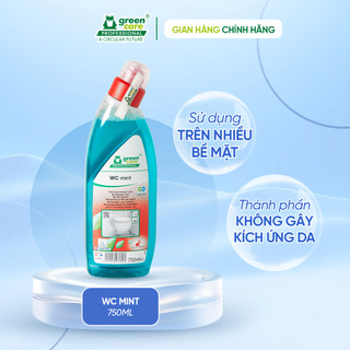 Dung dịch tẩy rửa bồn cầu Green Care Professional hương bạc hà tẩy sạch bồn cầu, vết ố vàng 750ml WC mint