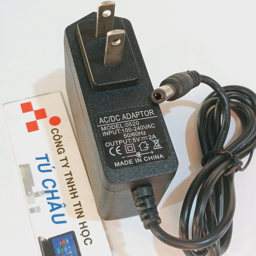 Adapter DC 5V - 2A / Đầu cắm 5.5mm x 2.1mm