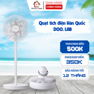 Quạt tích điện Hàn quốc cao cấp DDO.LAB thay đổi chiều cao gập gọn gàng, Pin 6000mah, hoạt động lên tới 15h BH 12 tháng