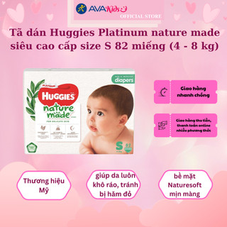 Tã dán Huggies Platinum nature made siêu cao cấp size S 82 miếng