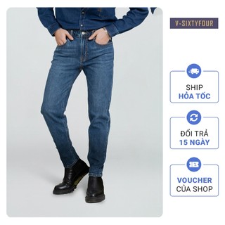 Quần Jeans Nam Dáng Tapered Màu Xanh Đậm - Dark Blue Tapered Fit Jeans V-SIXTYFOUR - 222MD4089B1970