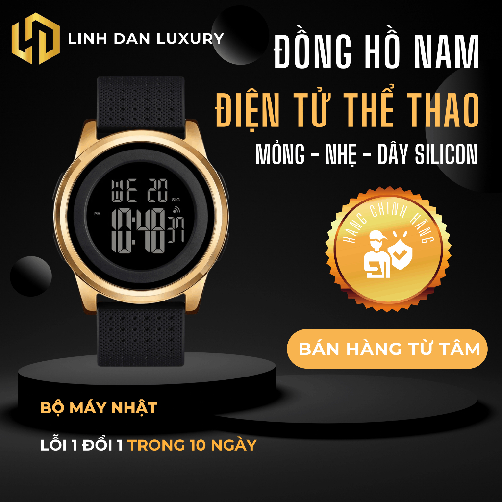 Đồng Hồ Điện Tử Nam SKMEI SK1502 Hình tròn Thể thao Chống nước Kỹ thuật số tuyệt đẹp