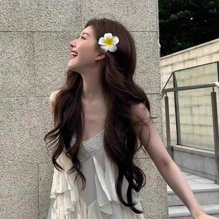 KEP20 Kẹp tóc hoa sứ trắng thời trang du lịch hè