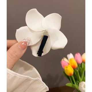 KEP20 Kẹp tóc hoa sứ trắng thời trang du lịch hè