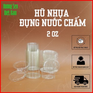 50 hũ sốt nắp dính liền , cốc đựng nước chấm, cốc đựng sốt, cốc đựng gia vị