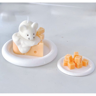 Đĩa thạch cao đựng nến/ đựng sản phẩm handmade