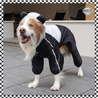 Áo mưa 2 lớp có mũ cho chó lớn và vừa - Đen Ta Pet shop