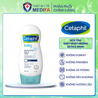 Sữa tắm Cetaphil Baby Moisturizing Wash & Bath 230ml dưỡng ẩm dịu nhẹ cho bé