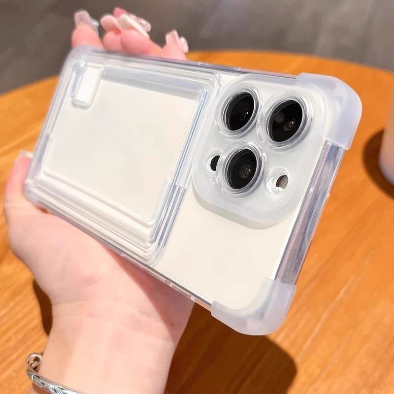 Ốp lưng điện thoại chống sốc Có thể đặt thẻ ngân hàng dùng được cho iPhone 11 12 13 14 15 16 Pro Max