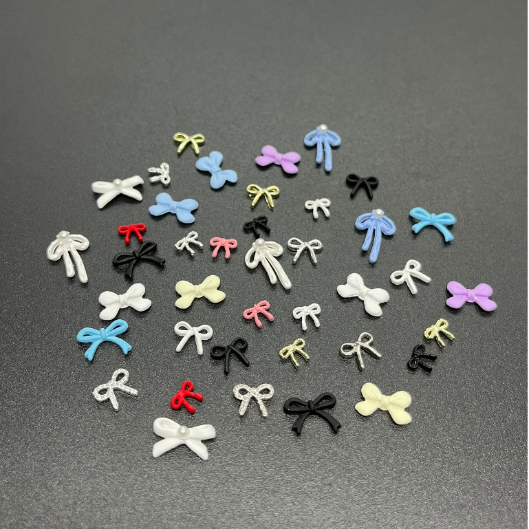 Set Nơ Mini Mix Nhiều Màu Trang Trí Móng