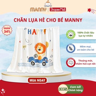 Chăn Lụa Mùa Hè Cho Bé Manny 110 x 110cm Siêu Mềm Mịn, Tự Nhiên, Kháng Khuẩn, Thoáng Khí