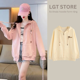 Áo khoác hoodie zip nam nữ form rộng buket, áo khoác hoodie form rộng chất vải nỉ ngoại siêu đẹp