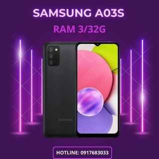 ĐIỆN THOẠI SAMSUNG A03S MÁY ĐẸP NGUYÊN ZIN PIN 5000 CỰC TRÂU RAM 3/32G