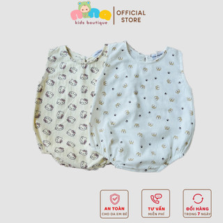 Bodysuit cho bé Nina Kids Boutique Áo liền quần cho bé trai bé gái Chất thô đũi cara Size 0m 24m