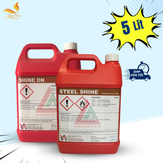 Hóa chất Steel Shine, Shine On đánh bóng bảo dưỡng inox, đồ gỗ, đồ da... Klenco Singapore can 5 Lít